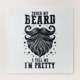 Father's Day Gift Touch My Beard Jigsaw Puzzle