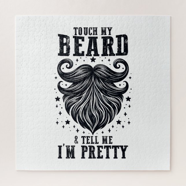 Father's Day Gift | Touch My Beard Jigsaw Puzzle (Vertical)