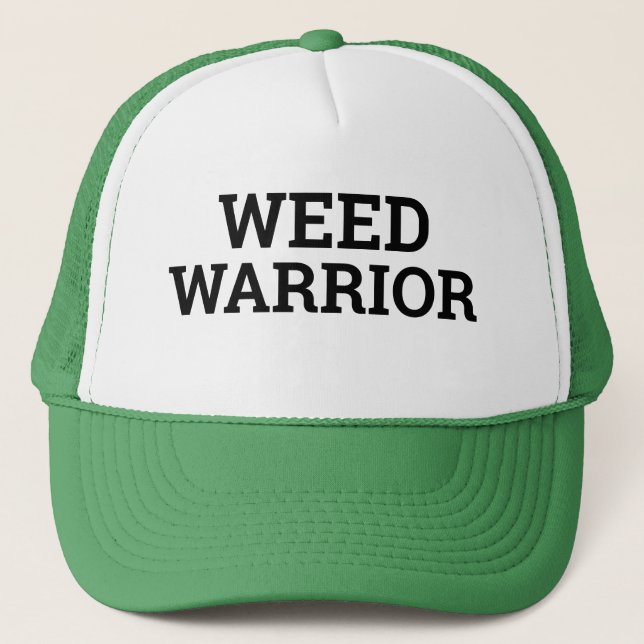 Father's Day Gift WEED WARRIOR  Trucker Hat (Front)
