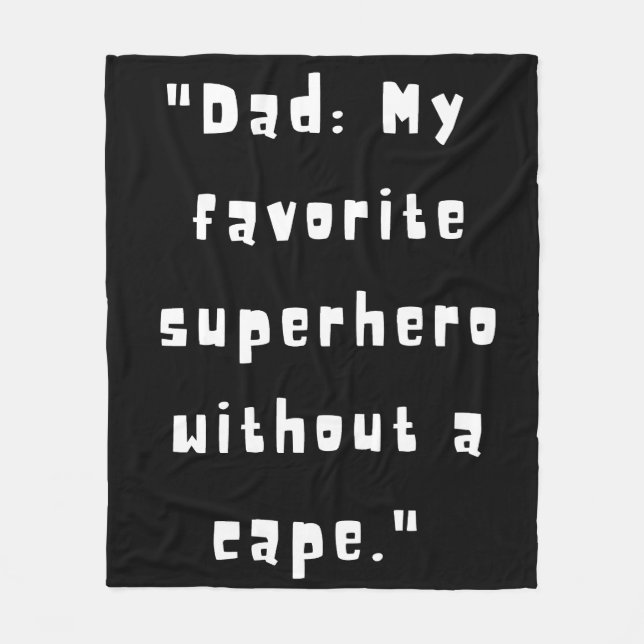 Father's Day Gifts / Best Dad Ever 2024 Fleece Blanket (Front)