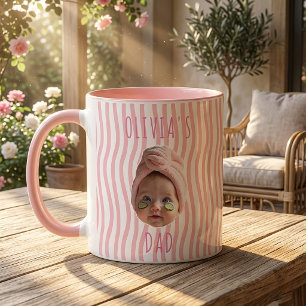 Father's Day Gifts For Dad Pink Stripes Mug