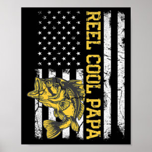 Father's Day Gifts Funny Fishing Reel Cool Papa Da Poster