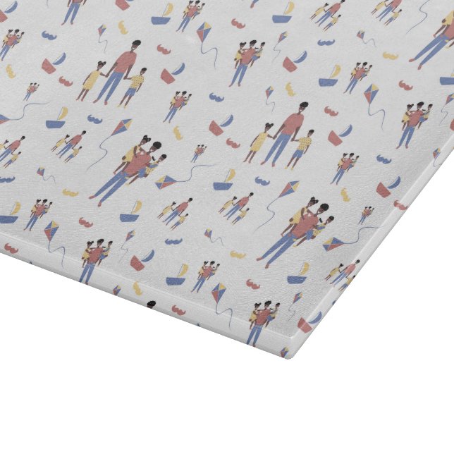 Father's Day Glass Cutting Board (Corner)