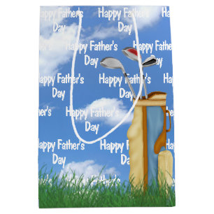 Father's Day golf bag in grass