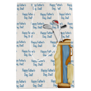 Father's Day golf bag with clubs