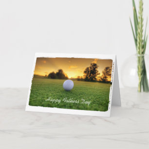 Fathers day golf greeting card