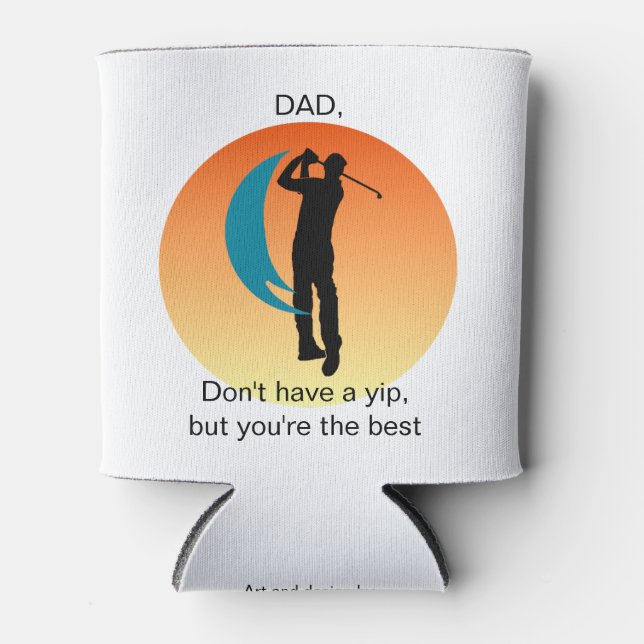 Father's Day Golfer Can Cooler (Front)
