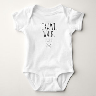 Father's Day Golfer Crawl Walk Golf Baby Shower  Bodysuit