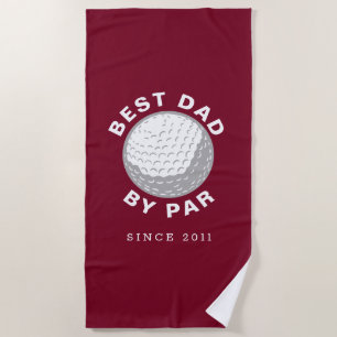 Fathers Day Golfing Dad Gag Custom Year Golf Beach Towel