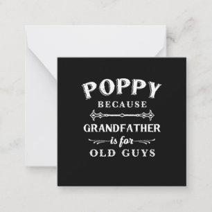 Father's Day   Grandfather Is For Old Guys Card