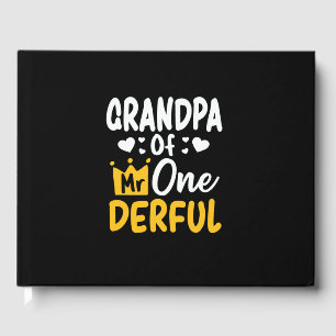 Father's Day Grandpa of Mr Onederful 1st Birthday Guest Book