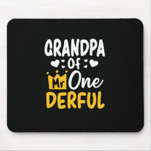 Father's Day  Grandpa of Mr Onederful 1st Birthday Mouse Pad