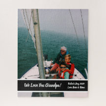 Father's Day Grandpa Photo Gift Custom Puzzle