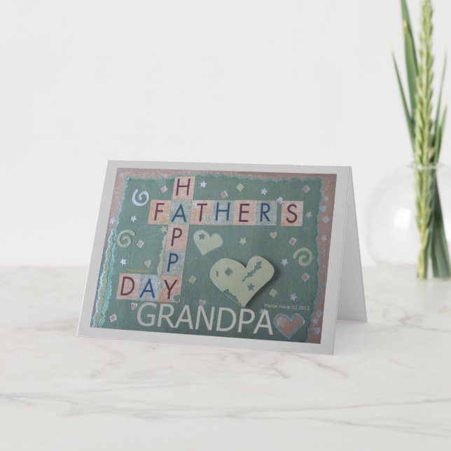 Father's Day - Grandpa - Scrapbook Card (Front)