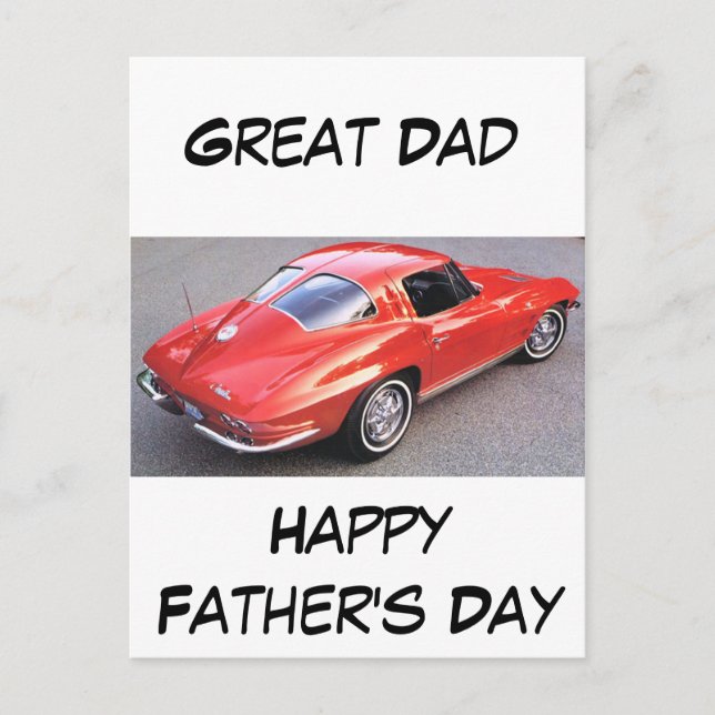 Father's Day Great Dad Postcard (Front)