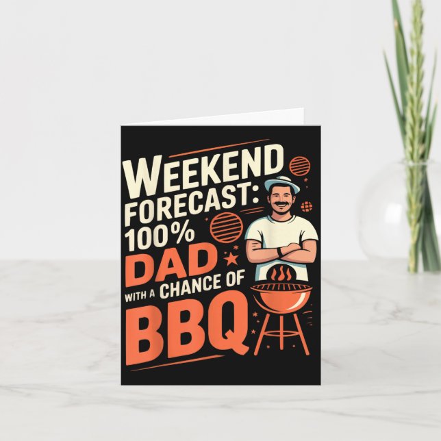 Fathers Day Grilling Dad Grillmaster Daddy Card (Front)