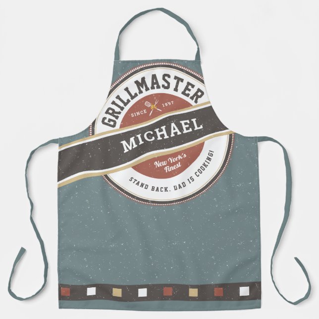 Father's Day Grillmaster  Funny Apron (Front)