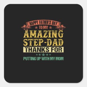 Father's Day   Happy Father's Day To Step Dad Square Sticker