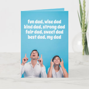 Father's Day Heartfelt Message Folded Holiday Card