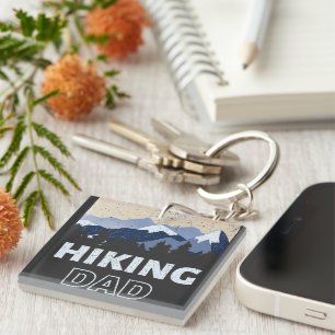 Father's Day Hiking Dad Keychain
