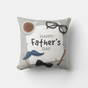 Father's Day Holiday Greeting Throw Pillow