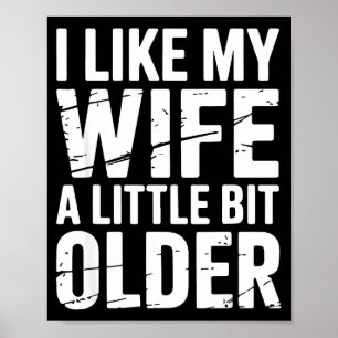 Father's Day Humor Joke I Like My Wife A Little Bi Poster
