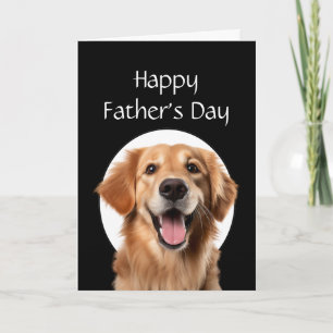 Father's Day Humour Golden Retriever Dog Card