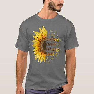 Father's Day Husband Protector Loved Sunflower Sci T-Shirt
