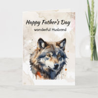 Father's Day Husband Watercolor Wolf