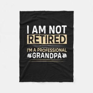 Father's Day I Am A Professional Grandpa Fleece Blanket