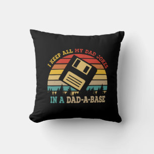 Father's Day I Keep All My Dad Jokes Throw Pillow