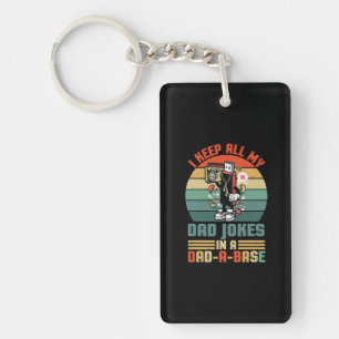 Father's Day I Keep All My Daddy Jokes Keychain