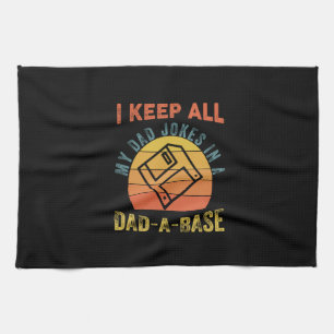 Father's Day I Keep All My Father Jokes Kitchen Towel