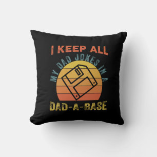 Father's Day I Keep All My Father Jokes Throw Pillow