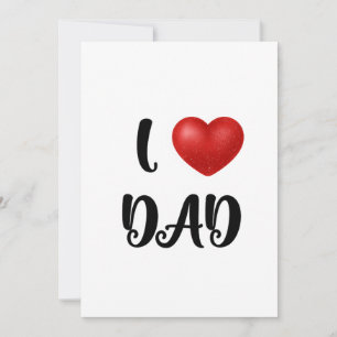 Father's Day I Love Dad Heart Explosion Gift  Thank You Card