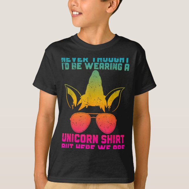 Fathers Day I Wear A Unicorn Shirt Dadacorn Funny  (Front)