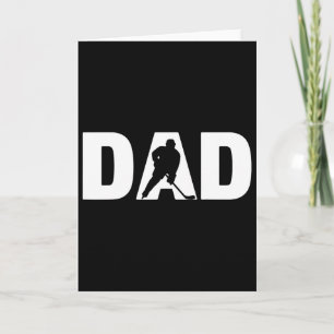 Fathers Day Ice Hockey Player Mens Ice Hockey Dad Card