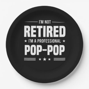 Father's Day   Im A Professional Pop Pop Paper Plate