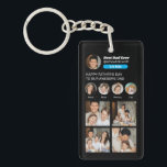 Father's Day Instagram Photo Social Media Dad Keychain<br><div class="desc">Personalized Father's Day gift for your dad to celebrate Father's Day. Whether it's for a new dad, stepdad, old and classic dad, or dad-to-be, the custom text function will get you covered. You can change the text to your desired wording and upload your own custom photo. Get something memorable and...</div>