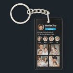 Father's Day Instagram Photo Social Media Dad Keychain<br><div class="desc">Personalized Father's Day gift for your dad to celebrate Father's Day. Whether it's for a new dad, stepdad, old and classic dad, or dad-to-be, the custom text function will get you covered. You can change the text to your desired wording and upload your own custom photo. Get something memorable and...</div>
