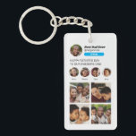 Father's Day Instagram Profile Photo Cool Dad Keychain<br><div class="desc">Personalized Father's Day gift for your dad to celebrate Father's Day. Whether it's for a new dad, stepdad, old and classic dad, or dad-to-be, the custom text function will get you covered. You can change the text to your desired wording and upload your own custom photo. Get something memorable and...</div>