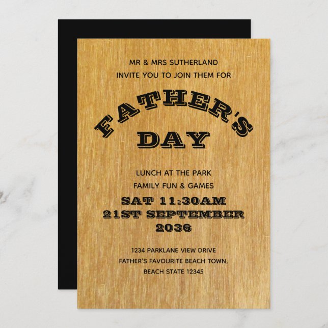 Father's Day Invitation (Front/Back)