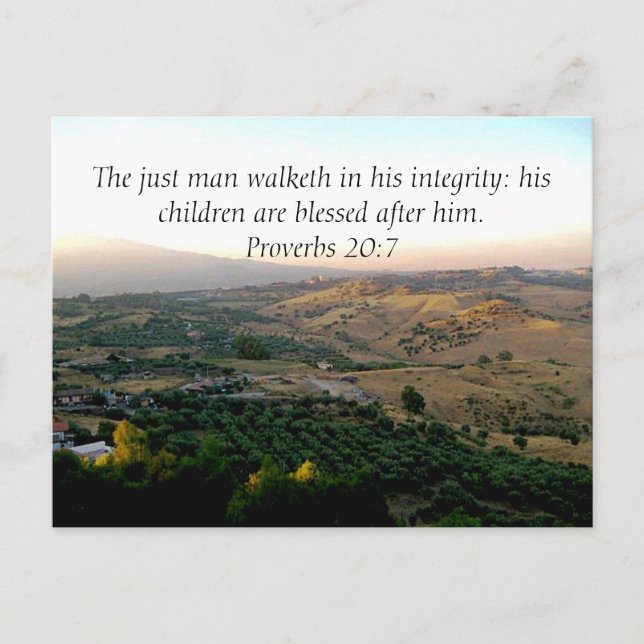 Father's Day Italy & Scripture Gifts Postcard (Front)