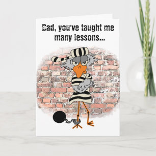 Father's Day Jailbird Greeting Card