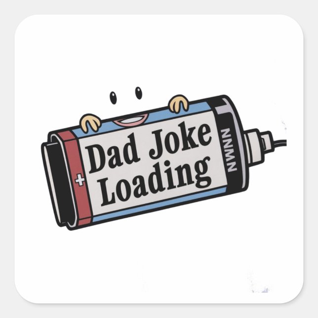 Father's day joke square sticker (Front)