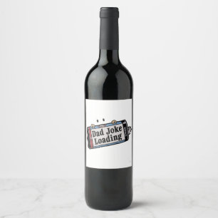 Father's day joke wine label