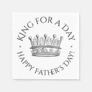 Father's Day King for a Day Napkin