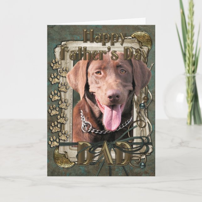 Fathers Day - Labrador - Chocolate Card (Front)