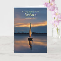 Fathers Day Late Husband Remembrance with Sailboat