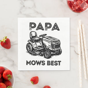 Fathers Day Lawn Tractor Riding Lawn Mower Napkin